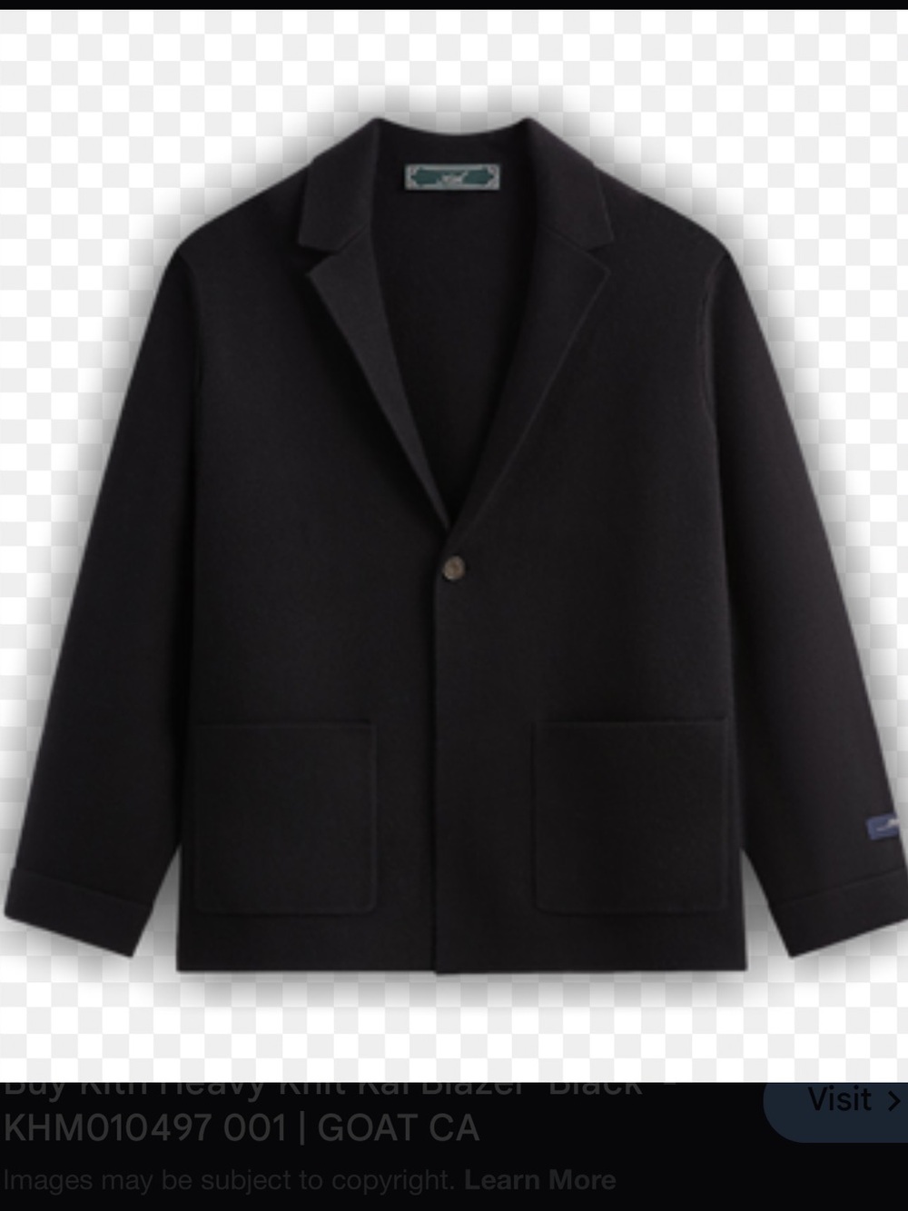 Kith Knit Kai Blazer color Black size Large